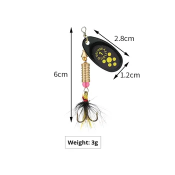 Shark Skimmer Iron Cross-Border Hand-Cranked Live Bait Spinner Lure 3.5g 4.5g 7g 12g Rotating Saltwater Mandarin Fish with Hooks – Hooks – view 2