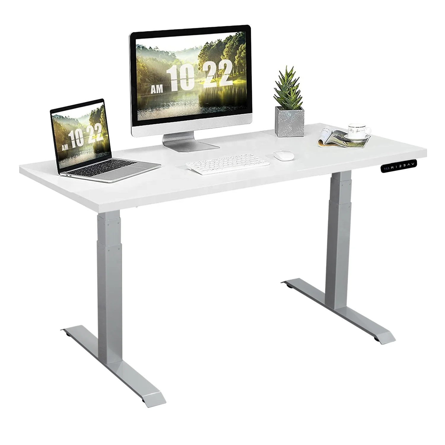 31 Dual Motor Electric Adjustable Standing Desk Height Adjustable Desk Frame Sit Stand Desk Luxury Office Furniture Table