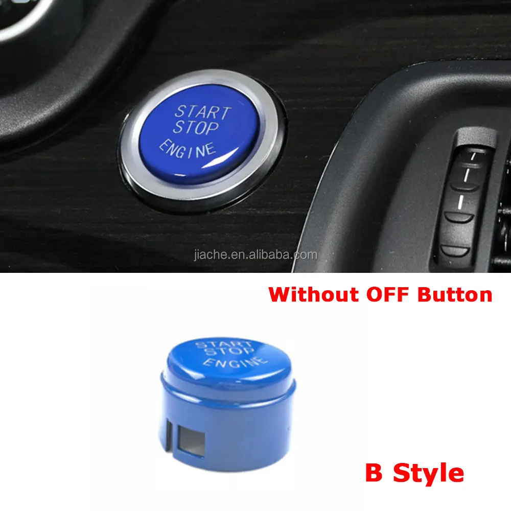 Carbon Fiber Pattern Engine Start Button Cover Trim For VW CC Push Start Stop Button Trim Sticker Black