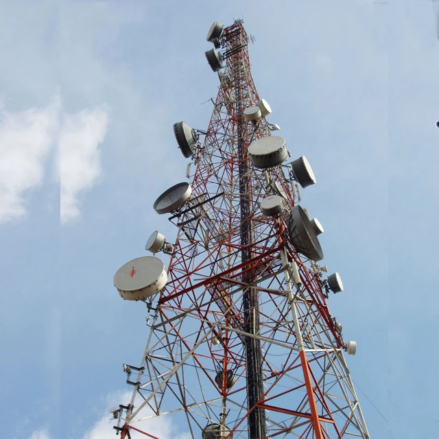 
 Оцинкованная многофункциональная стальная спутниковая антенна мобильная телекоммуникационная башня  