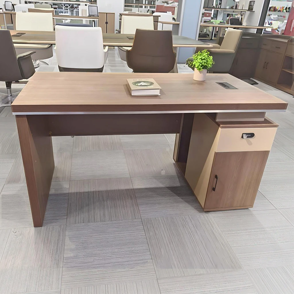 Modern Work Station Desks with Drawers Office Executive for Room Table Set Bureau Base Photos Furniture Factory Customization image 4