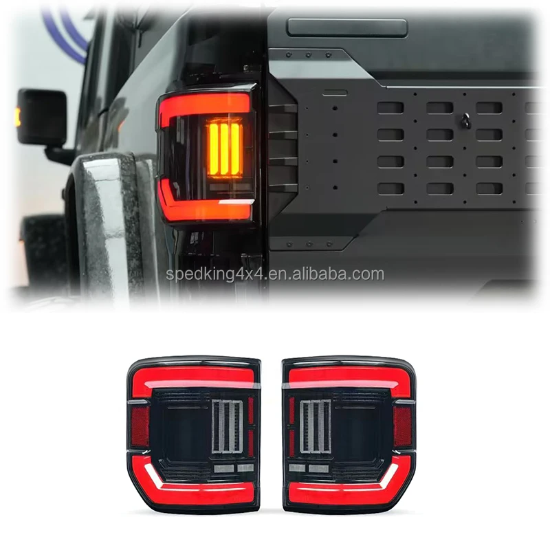 Spedking Bagong Mataas na Kalidad ng Bulaklak sa Batog LED Taillight Tail Light para sa Jeep Wrangler Gladiator para sa JT 2019+ Tail Light