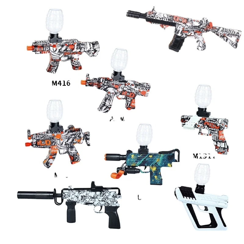 Полностью автоматический гелевый водяной пистолет AK47 Uzi M416 M4 боеприпасы Orbie электрический