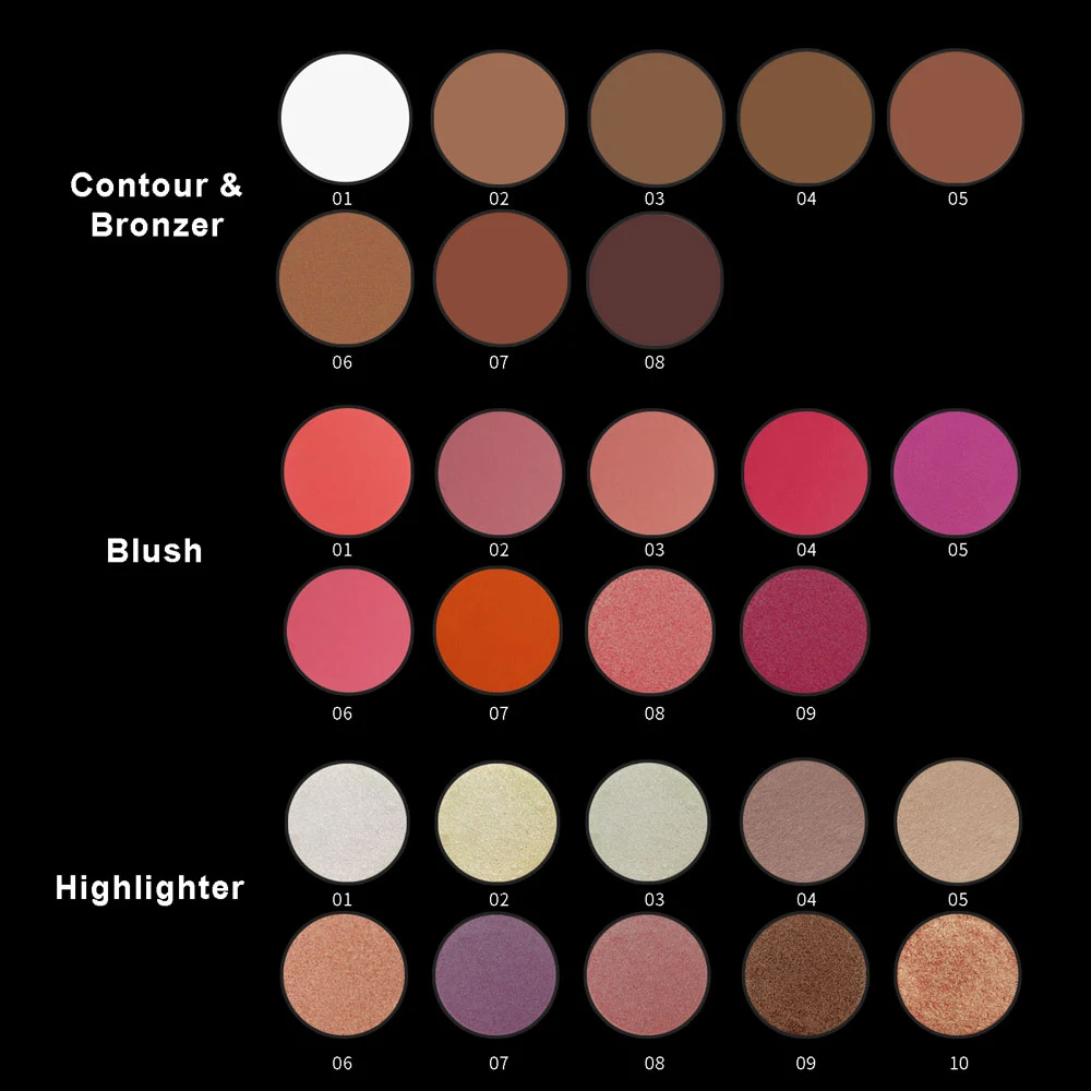 Макияж румяна Контур хайлайтер прессованная пудра Контур Палитра частная этикетка контур