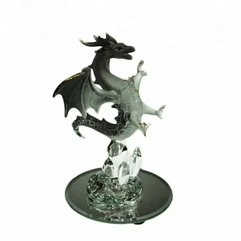 Factory Direct sale hand made glass dragons art figurines blown Glass for Christmas home table decorations