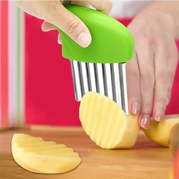 Stainless Steel Potato Wave Shaped Chip Slicer Vegetables Carrot Wave Knife Multifunctional Fruits Cutter Kitchen Accessories