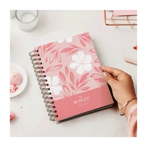 Low MOQ Custom Printing Logo Weekly Life Notebooks Monthly Planning Tracker Diary A5 Handmade Budget Spiral Planner for Business