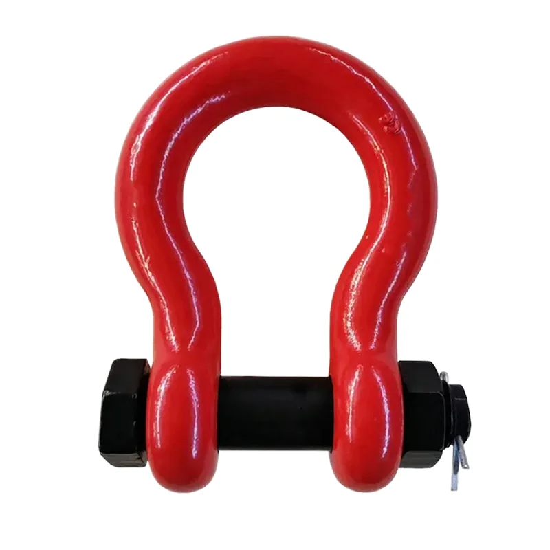 WLL 2T-200T US Large Bow Shackle G2130 G2150 Steel Tow Shackle Lifting Galvanized Surface Marine Hardware Industrial