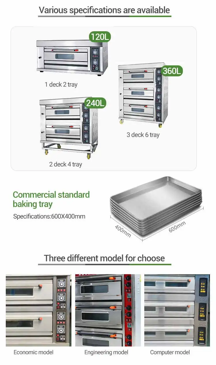 Conveyor Multifunction Commercial Sale Bread Small Size Bake Gas and Electric Deck Pizza Oven for Bakery
