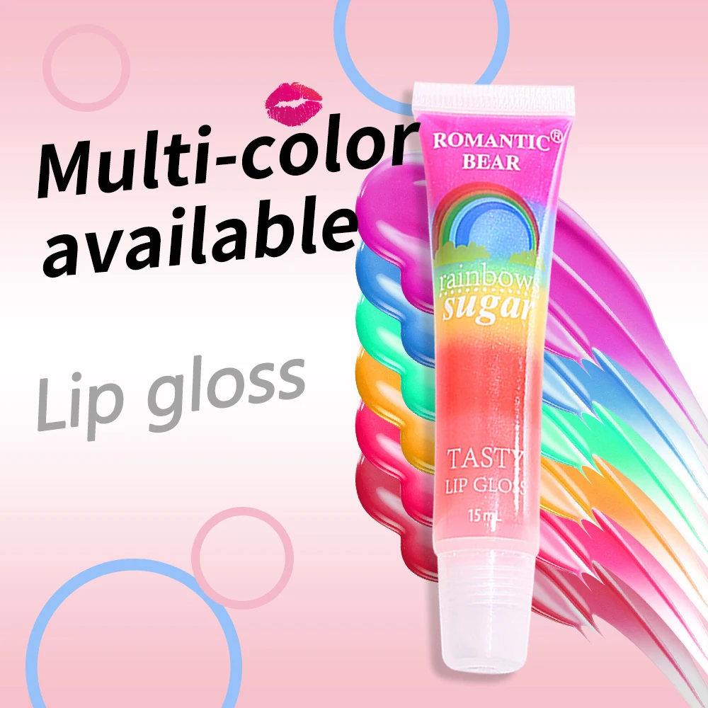 Лидер продаж, веганский увлажняющий прозрачный Блестящий Блеск для губ, блеск для губ, блестящий Блестящий Радужный Блеск для губ