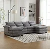 Light Gray + Chenille + 4 Seat