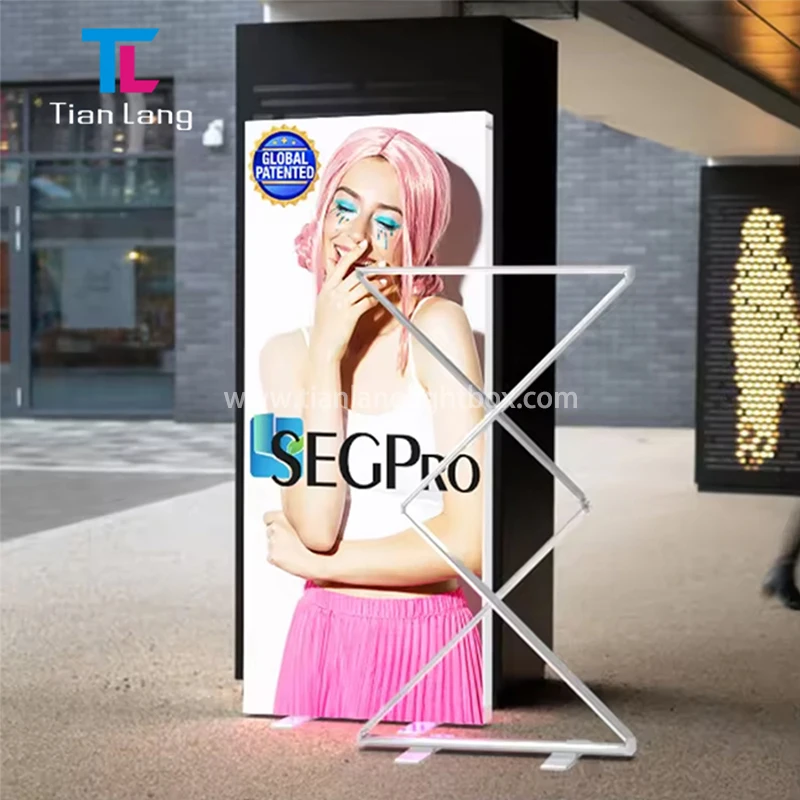 TianLang Led Photo Frame Light Box For Poster Advertising Marketing Light Box Pvc Lightbox Stand Poster Frame Led