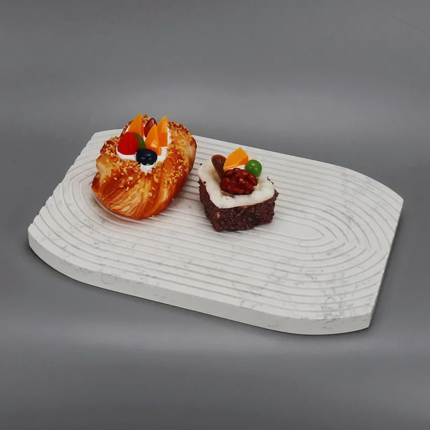 product decoration design nordic stone white marble tray-1