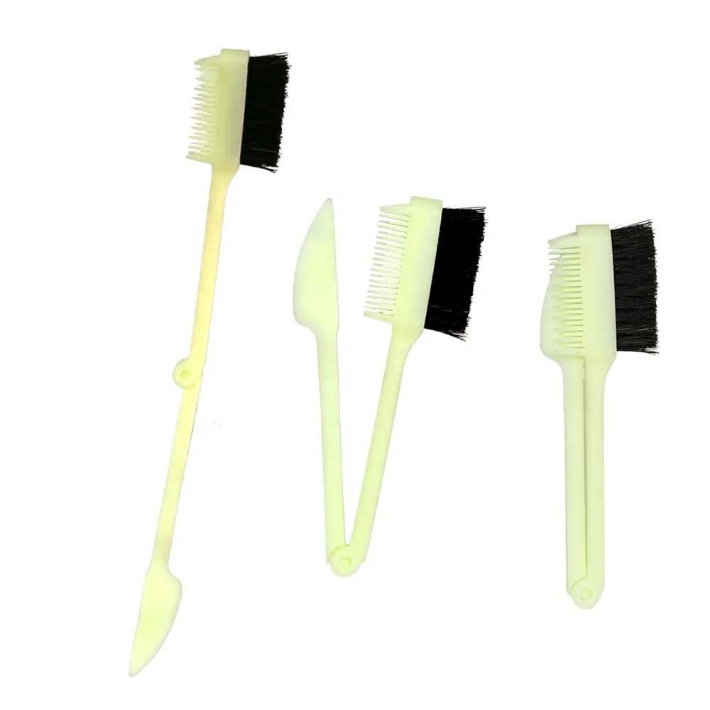 Edge Brush Folding Foldable Eyebrow Control Brushes Private Logo