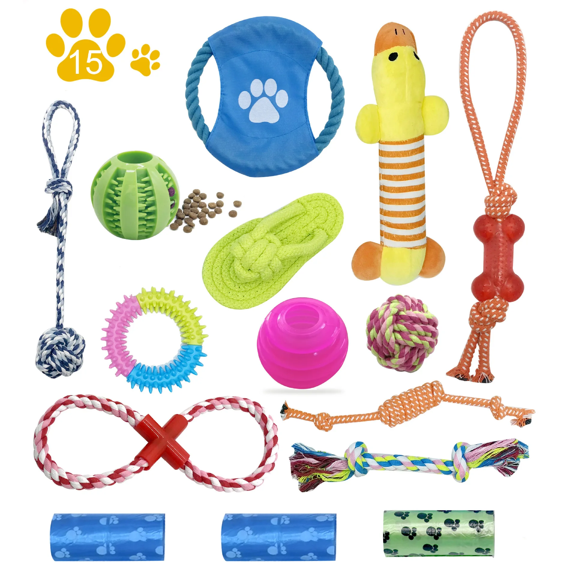 Popular Selling Dog Rope Teeth Cleaning Toys Set Pack Dog Chewing Toy Sets factory