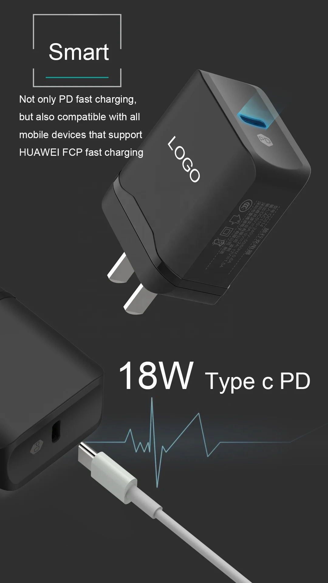 18 Вт Быстрая зарядка USB зарядное устройство типа C PD Быстрая зарядка настенное зарядное устройство для мобильного телефона 11 Pro Max