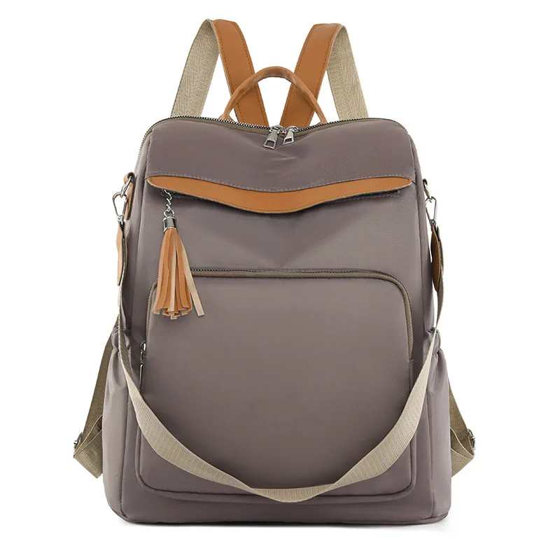 NEW Casual Female Travel Backpack School Bags Wholesale Big Capacity Color Contrast Backpack Anti-theft Backpack