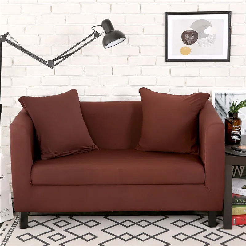 Modern minimalist style solid color all-inclusive sofa cover elastic stretch waterproof 1/2/3/4 seat sofa cover