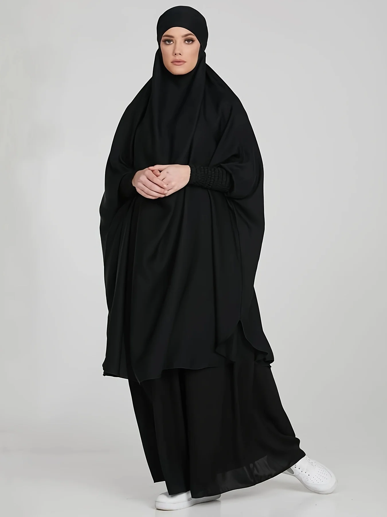 Ramadan Women's Arab Malay Dress Muslim Large Hem Dress Casual Solid ...