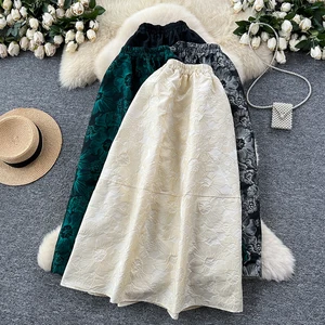 Autumn Empire A-Line Breathable Anti-Static Casual Skirt for Women Retro