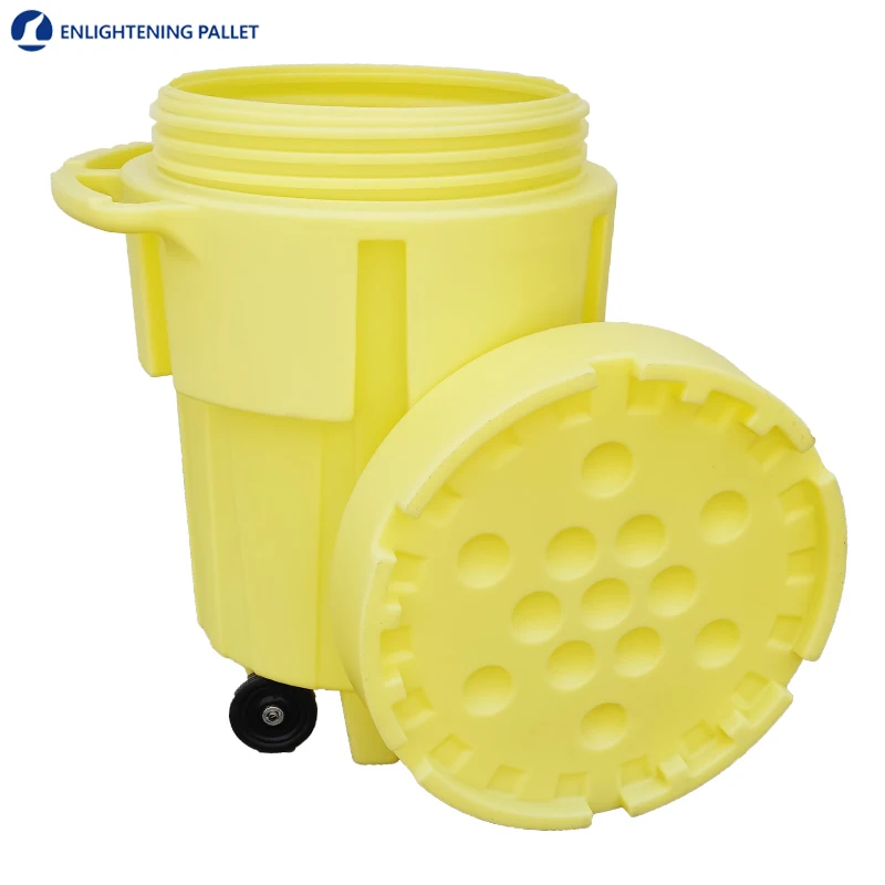 Заводская поставка впитывающий химический 95 галлонов химическое сдерживание и контроль пролива полимерный спасательный барабан для опасных