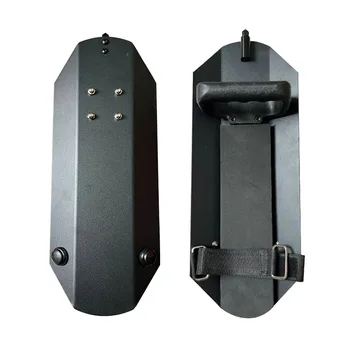 Portable Small Aluminum Alloy Arm Shield Handheld t Campus Security Shield with Teeth Light