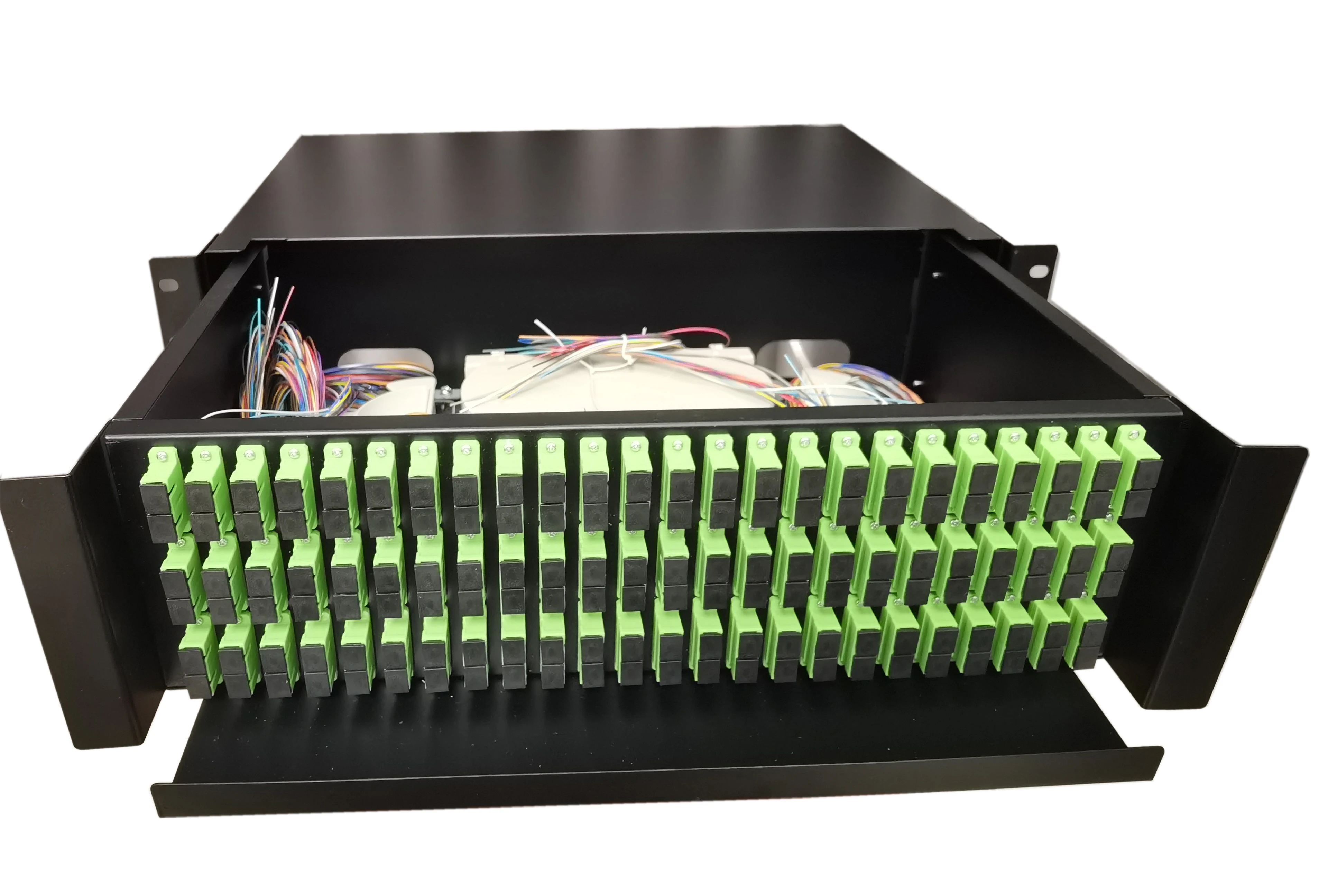 19 Inch Rack Mounted Fiber Terminal Box Sliding Drawer 2u 36 48 96 144 ...