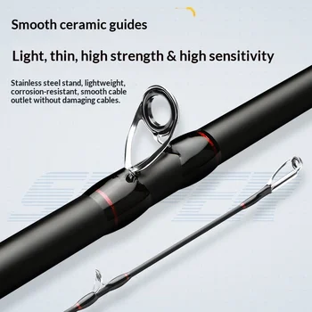 Carbon XXH Light Hard Weight Thunderbolt Rod Black Fishing Rod Remote Drop Wheel Luya Fishing Rod Set Sea Rod 0.3kg – Hard Lure – view 4