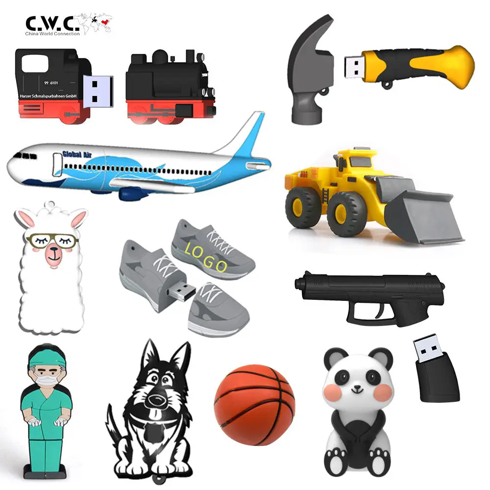 Factory Custom Personalized Pendrive Pvc USB Stick 2.0 Adata Preloaded Music File USB Flash Drive