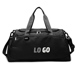 Hot New Custom Large Capacity Sport Duffel Holdall Training Yoga Travel Bag Weekend Shoulder Tote Gym Bag with Shoes Compartment