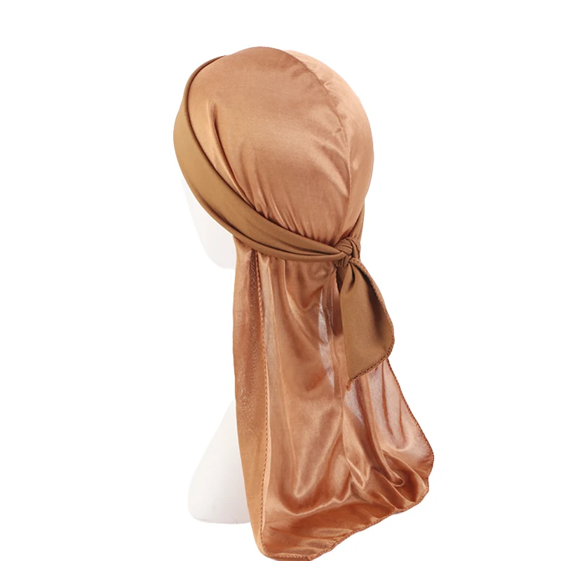 Titan Velvet Durag Aus Satin – Für Herren, Langer Schwanz, Dehnbar, Farbe Burgunderrot, 1 Stück