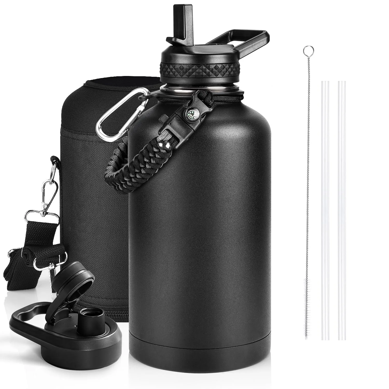 Cross-Border 64oz Portable Stainless Steel Tumbler Large Capacity