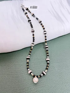 YOB  Big Baroque Nature Freshwater Pearl Choker Necklace Gold Plated AA Grade Wedding Anniversary Gift Nice Pearl Clasp for