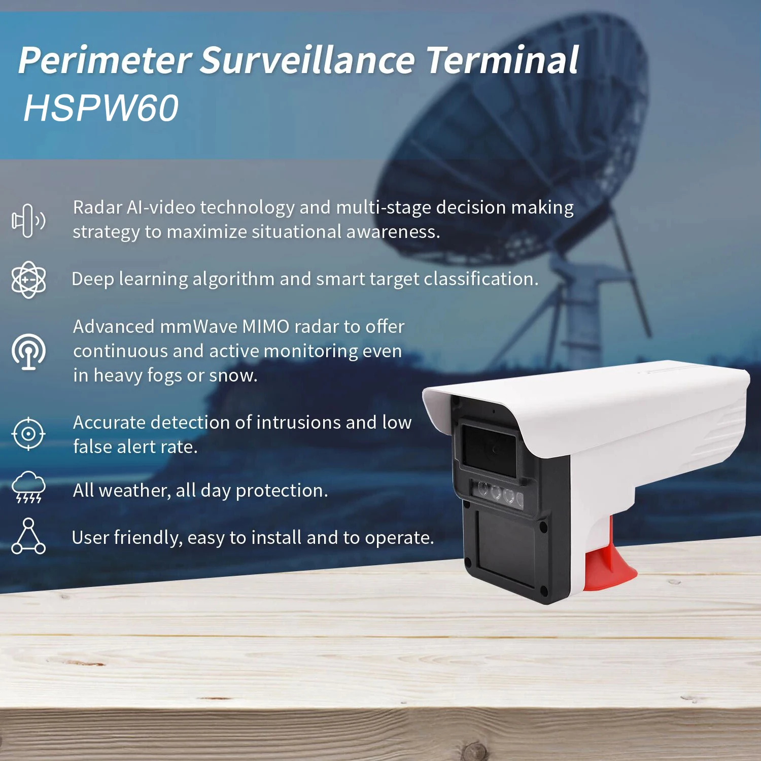 60ghz Millimeter Wave Radar Sensor for Perimeter Security