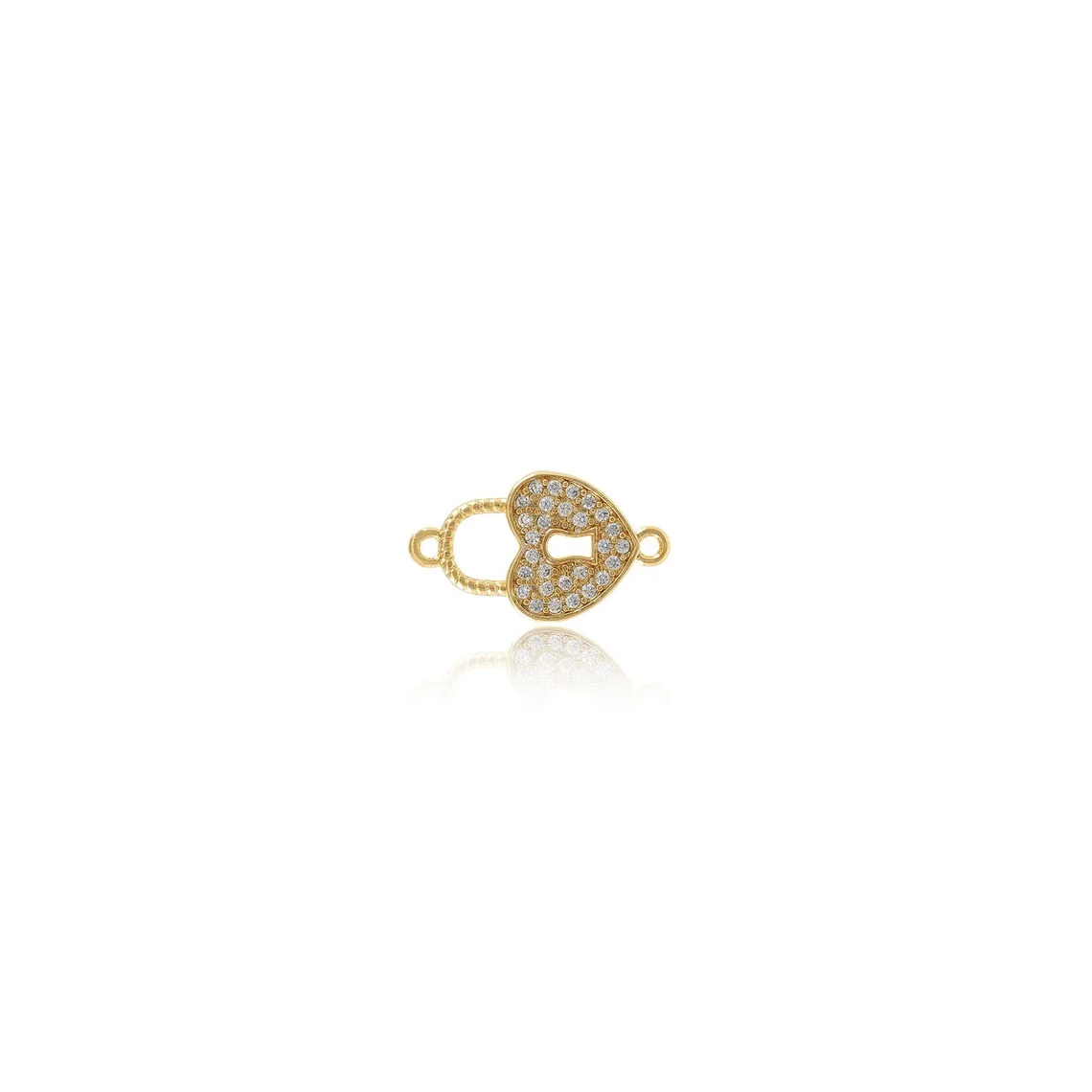Custom Animal Connector Charms DIY Wholesale 18K Gold Religious Micro Pave CZ Plant Permanent Connector for Bracelet Necklace