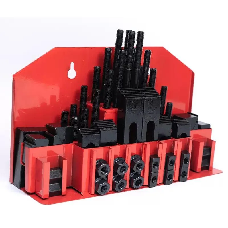 M10/M12/M14/M16 T-Slot Clamp Kit Multi Function Combined Press Plate Hardened Iron Pad for Milling Machine