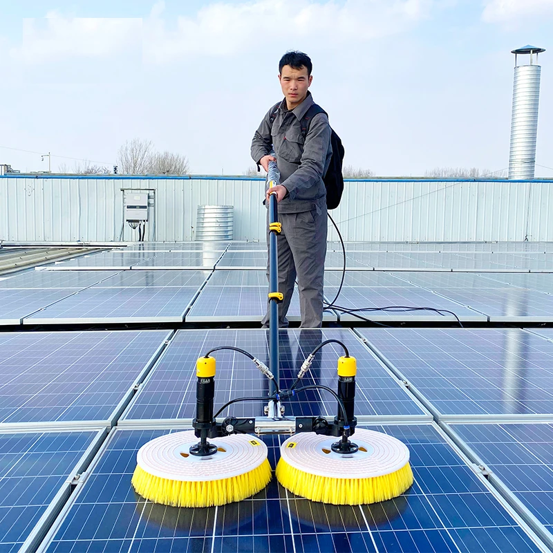 Portable Telescopic Water Fed Pole Solar Panel Cleaning Machine Solar ...