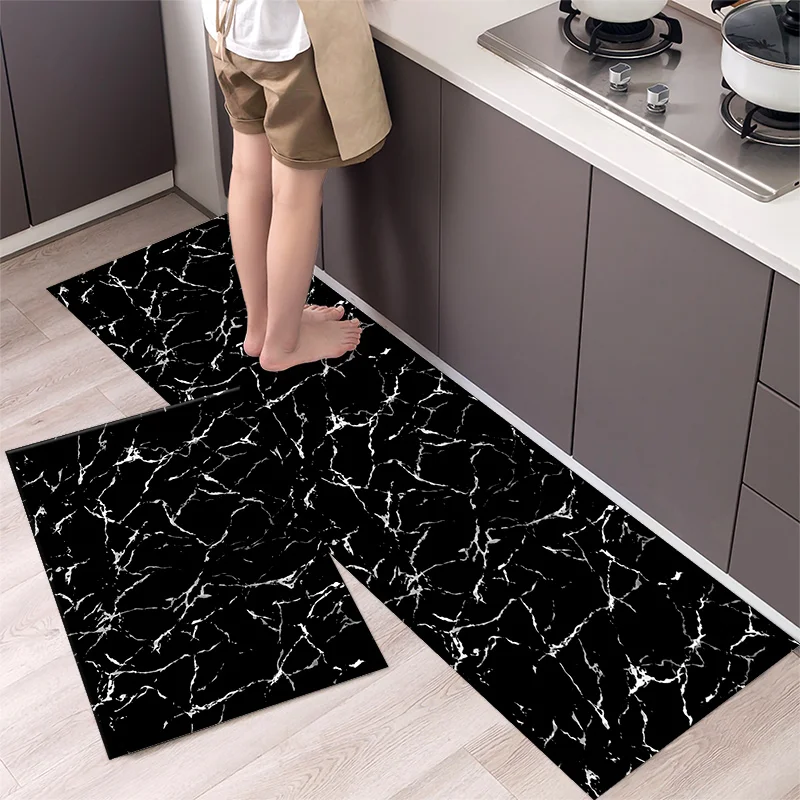 Kitchen Foot Mat Home Bedroom Living Room Doormat Entrance Door Room Rugs Non-slip and Washable Kitchen Carpet Set factory