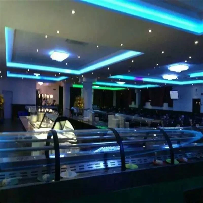 Restaurant Rotating Table Kitchen Rotating Platform Belt Conveyor System  Stainless Steel Belt Conveyor
