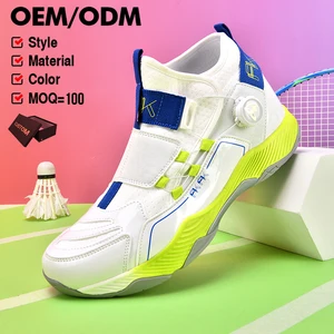 Breathable Lightweight Shock Absorption Training Tennis Pikleball Shoes Custom Logo Men Women Professional Badminton Shoes