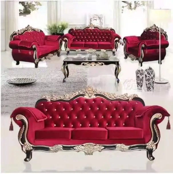 Shop Our European Classic Luxury Wooden Carved Sofa Set