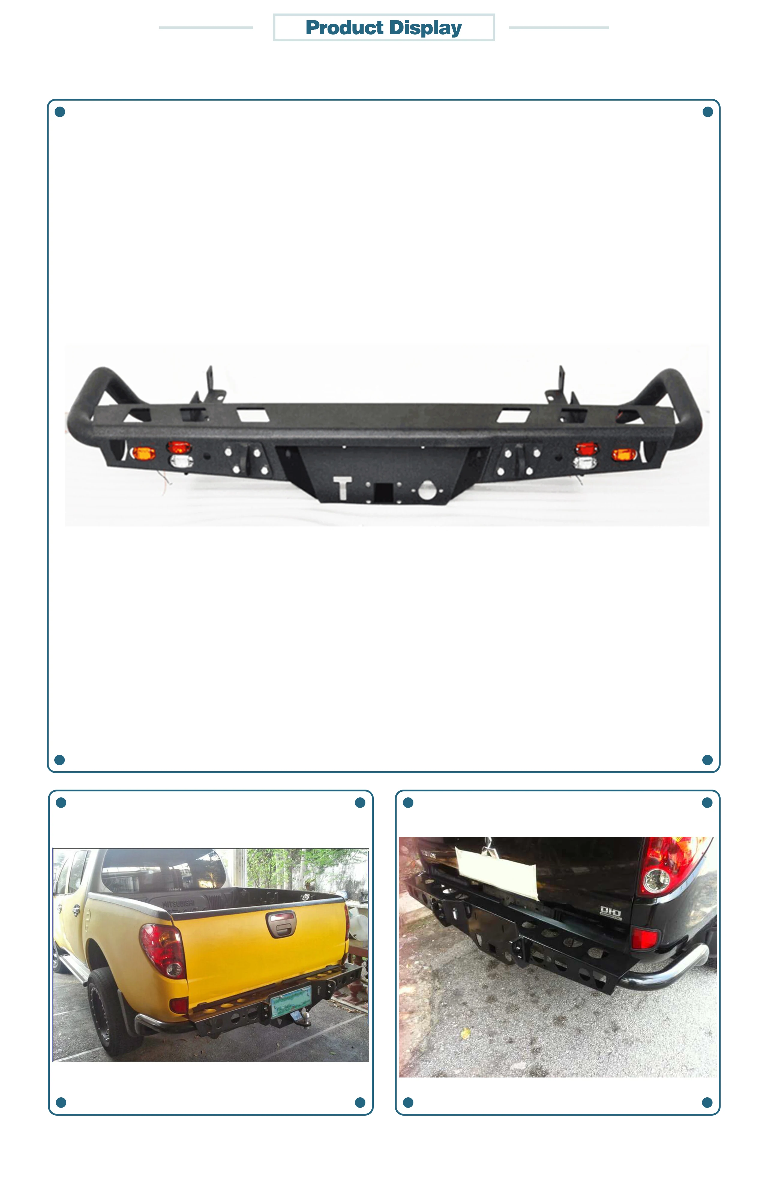 Steel Bull Bar For Triton L200 Tail Rear Bull Bar Car Bumper For