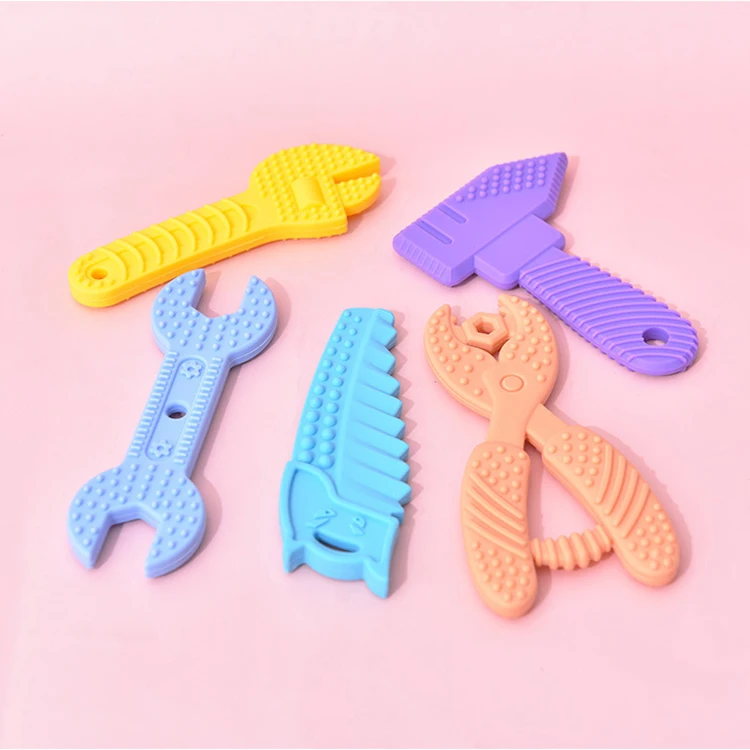 Baby Teethers Sensory Tools Silicone Teether Set Kid Silicone Teethering Toys Baby Chew Toy