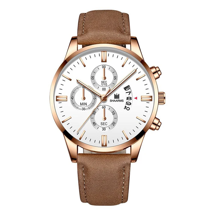 Shop Our Ready to Ship High Quality Leather Band Men's Watch