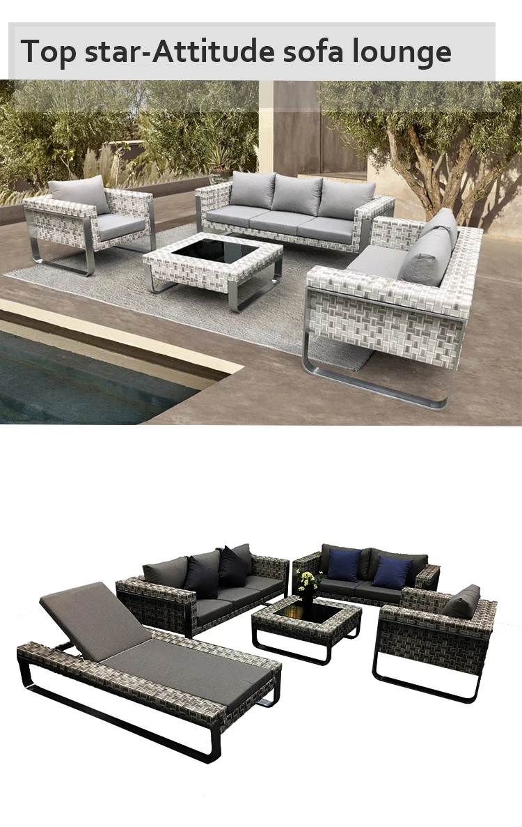 garden lounge set on Aluminium Garden Corner Set Rattan Garden Furniture Outdoor Lounge Sofa L Shaped Sofa View Sofa Garden Darwin Product Details From Foshan Darwin Furniture Co Ltd On Alibaba Com