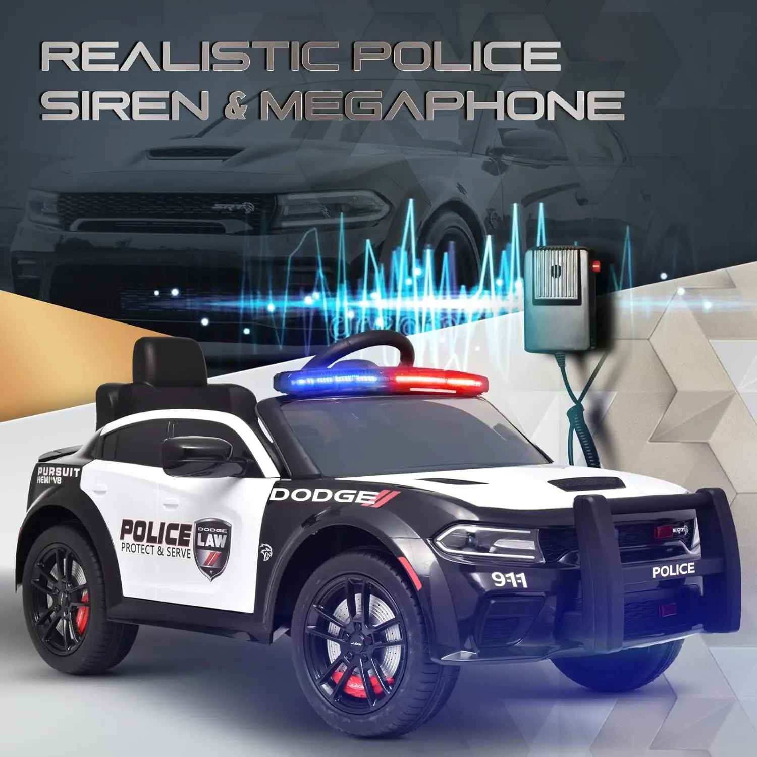 DODGE CHARGER 12V 電動リモコンキッズ警察車両 ライドオンカー