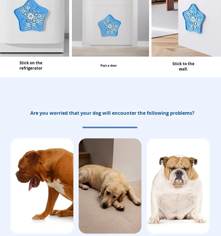 Five-Pointed Star Silicone Suction Cup Food Tray Dog Bowl Slow Food Bowl with Pet Licking Mat Pet Supplies for Cats & Dogs factory