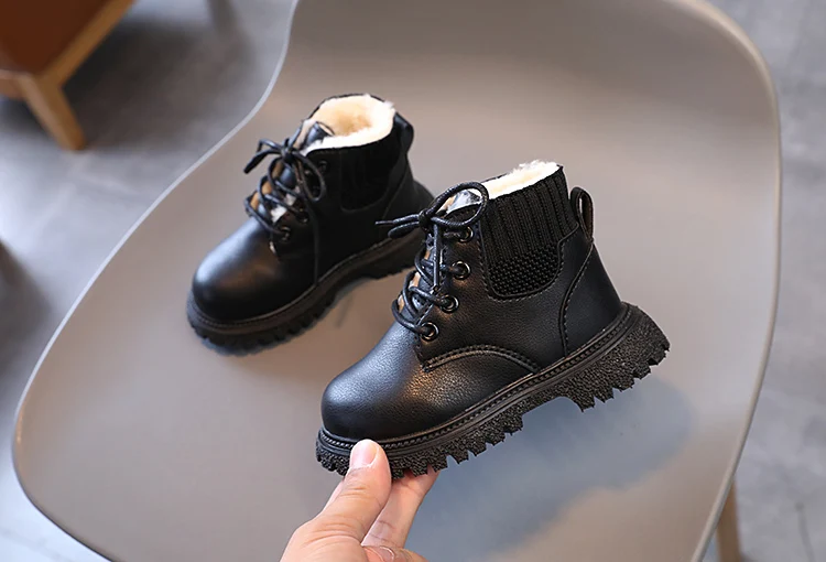 Bottes Longues Pour Filles - Cuir Synthétique, Doublure Polaire, Semelle épaisse, Fermeture éclair Latérale, Hiver Chaud