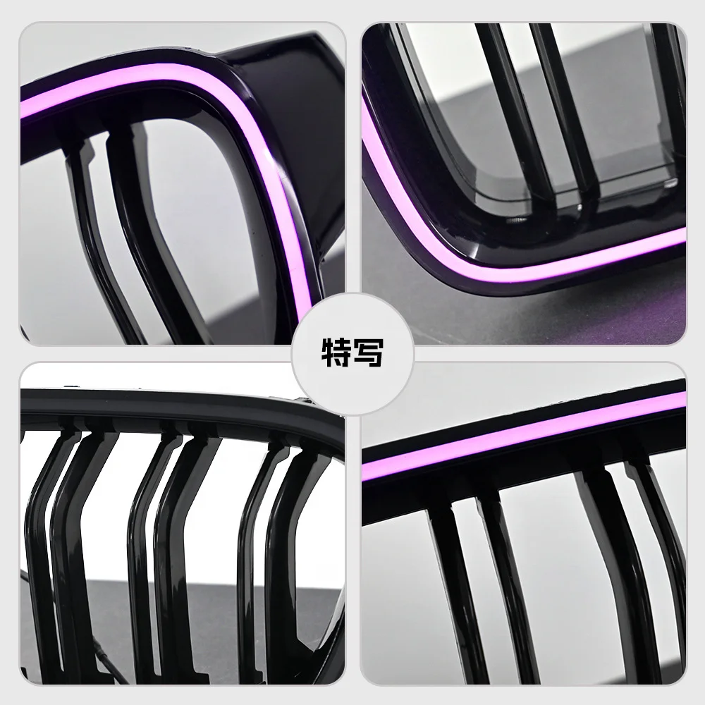 Auto-y Modified Front Grille RGB Lights for 2013-2018 BMW 3 Series M3 F30 F35 Colorful Grille Lights Car Accessories for BMW F30