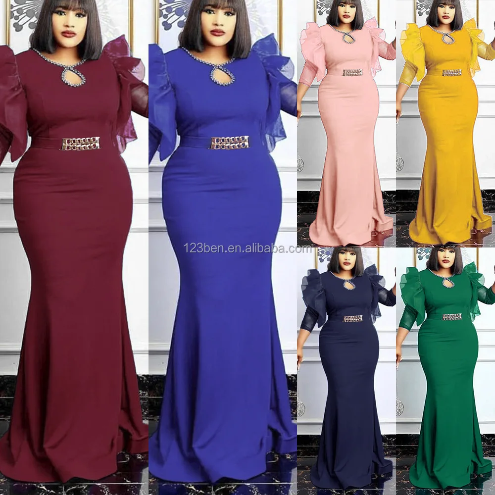 2023wholesale Elegant Muslim Women Maxi Dress Arabic Islamic Fat Ladies ...